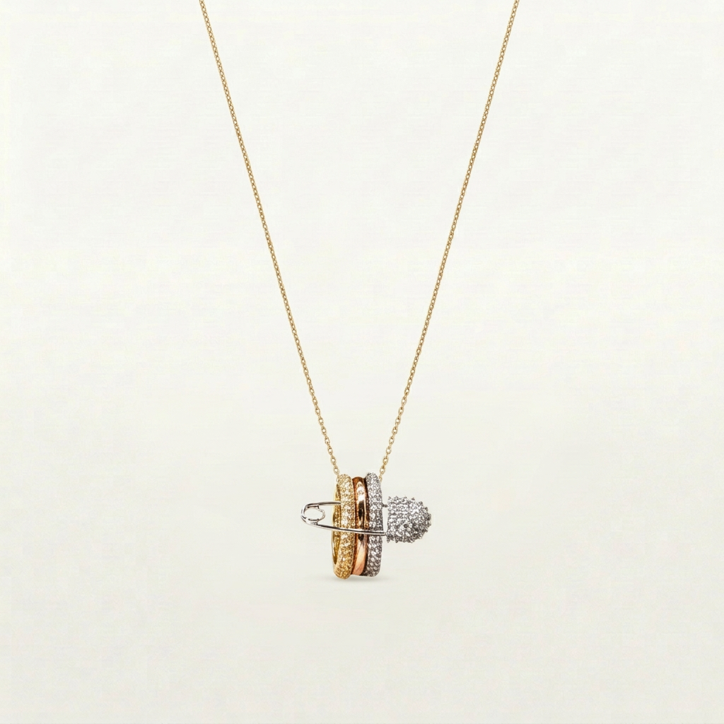 Mila Diamante Necklace in Rose Gold