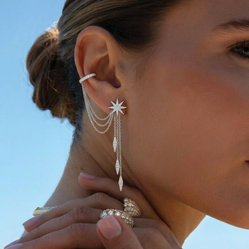 Chara Layering Chain Earring