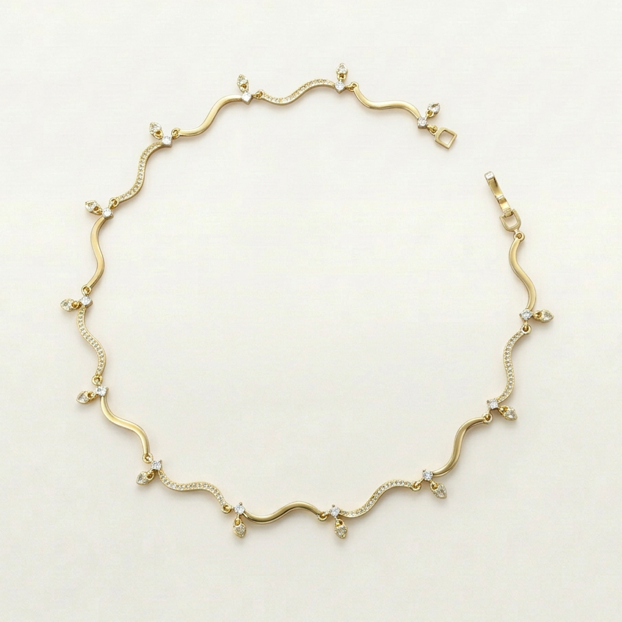 Amaris Heart Wave Necklace