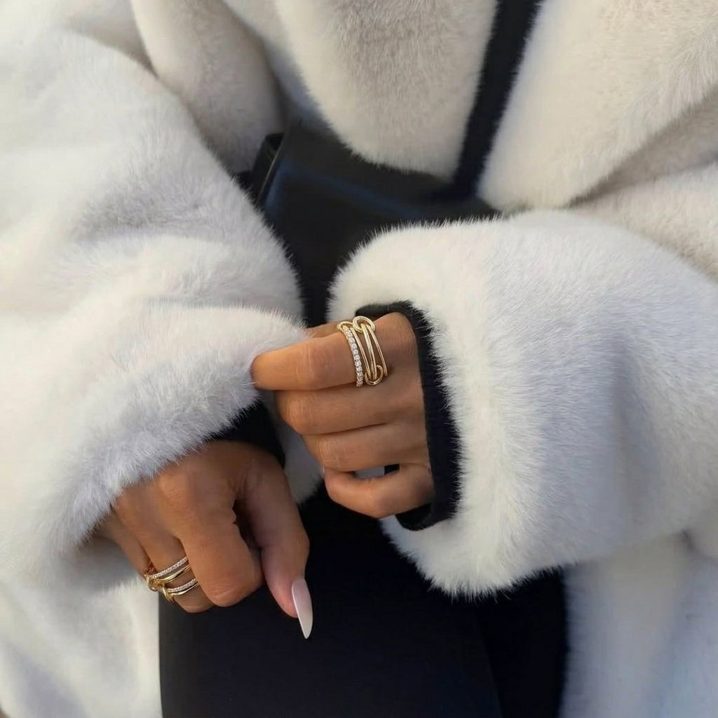 Lovelle Gold Stacked Ring