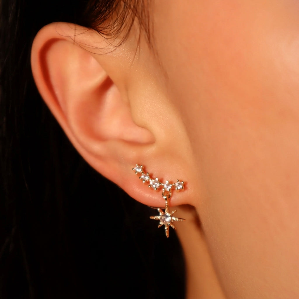 Stella Gold Star Earrings