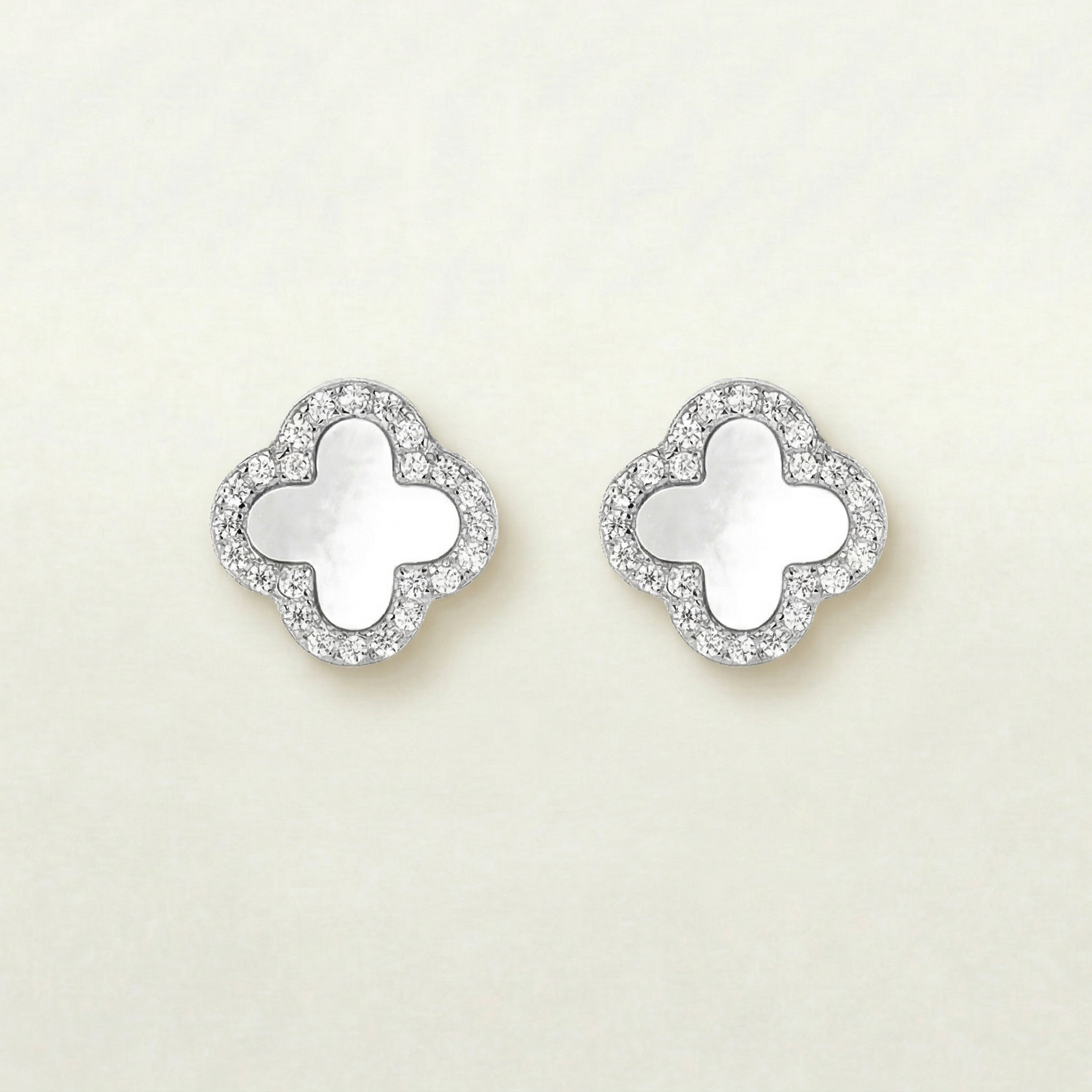Mina Sterling Silver Diamanté Earrings