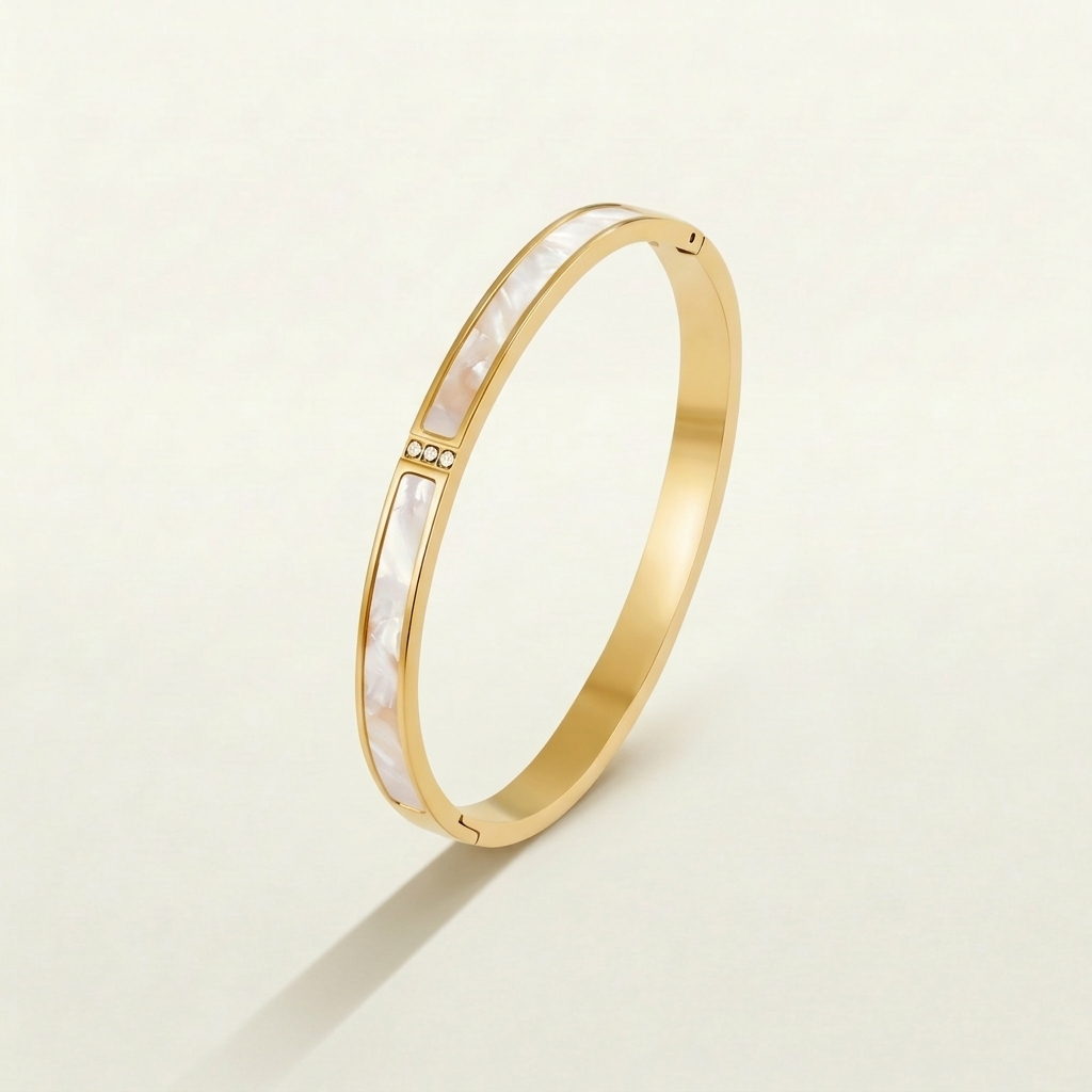 White Pearl Sahara Bracelet (in gold & silver & rose gold)