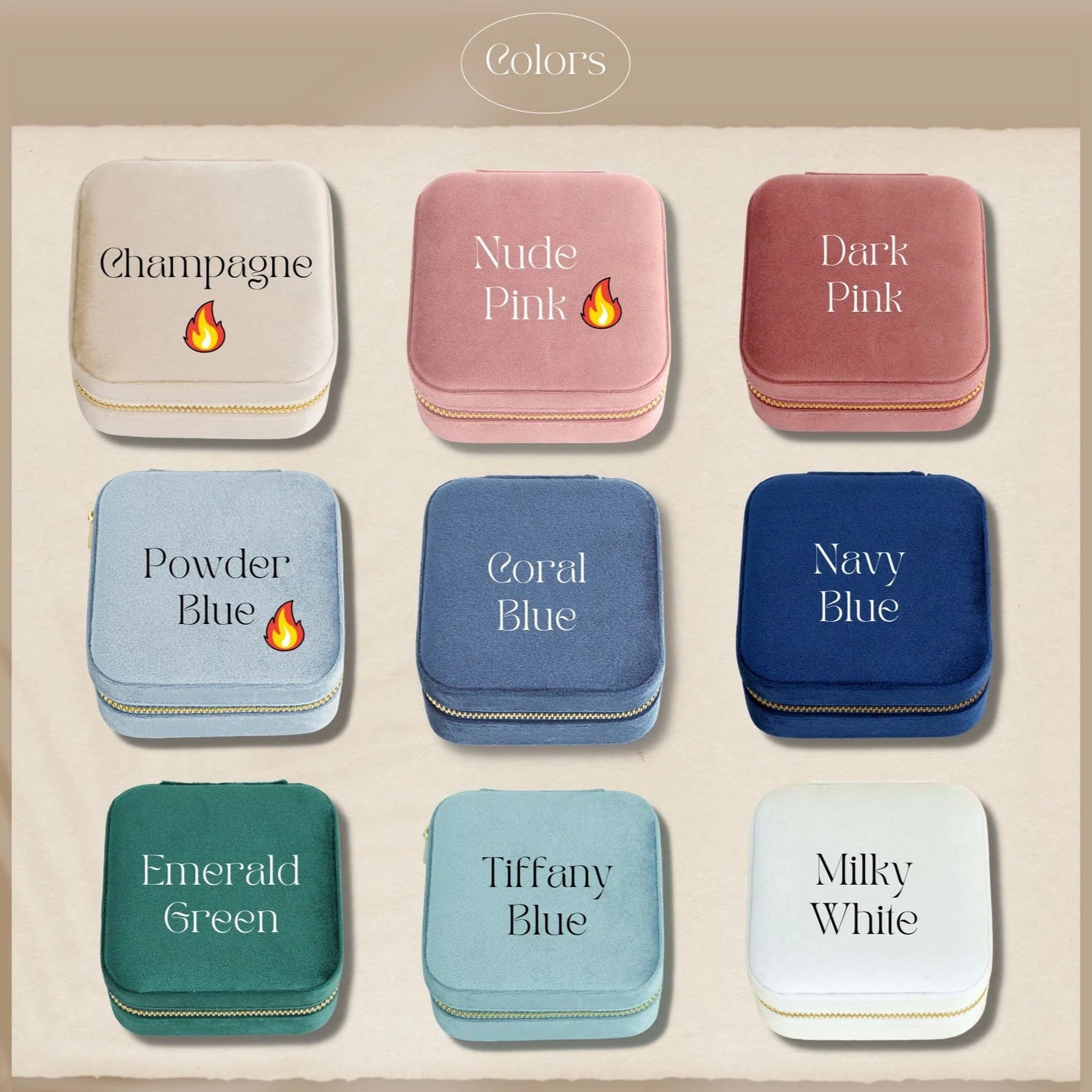 Personalised Velvet Travel Jewellery Box