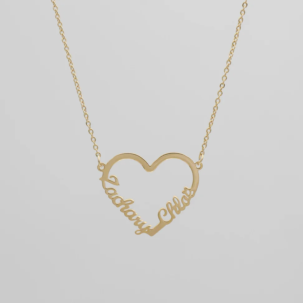 Heart Double Name Necklace