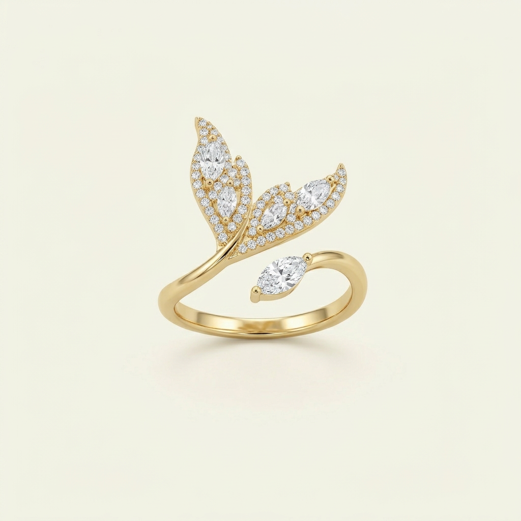 Aerial Ring in gold & silver