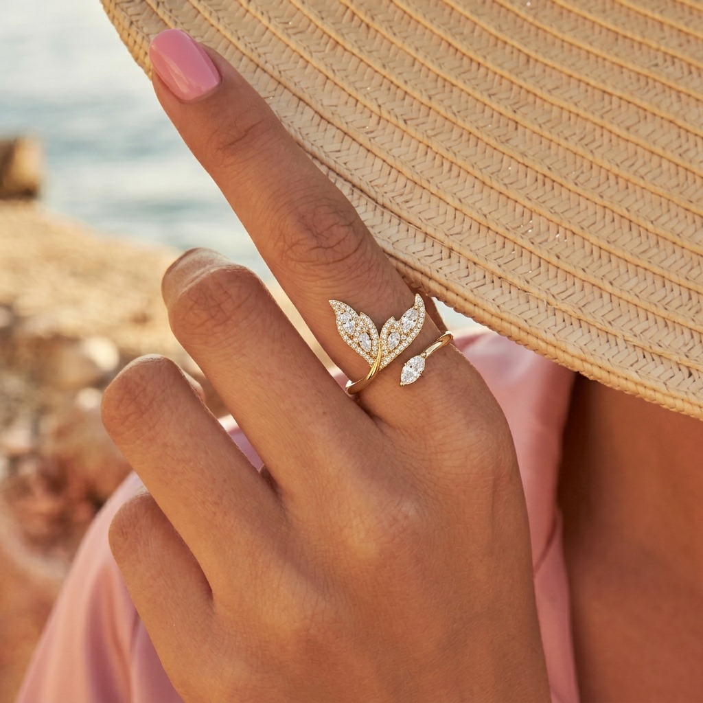 Aerial Ring in gold & silver