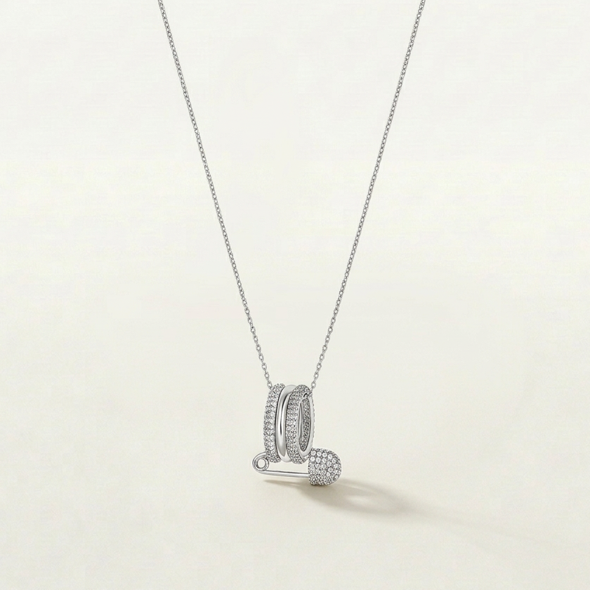 Mila Diamante Necklace in Silver