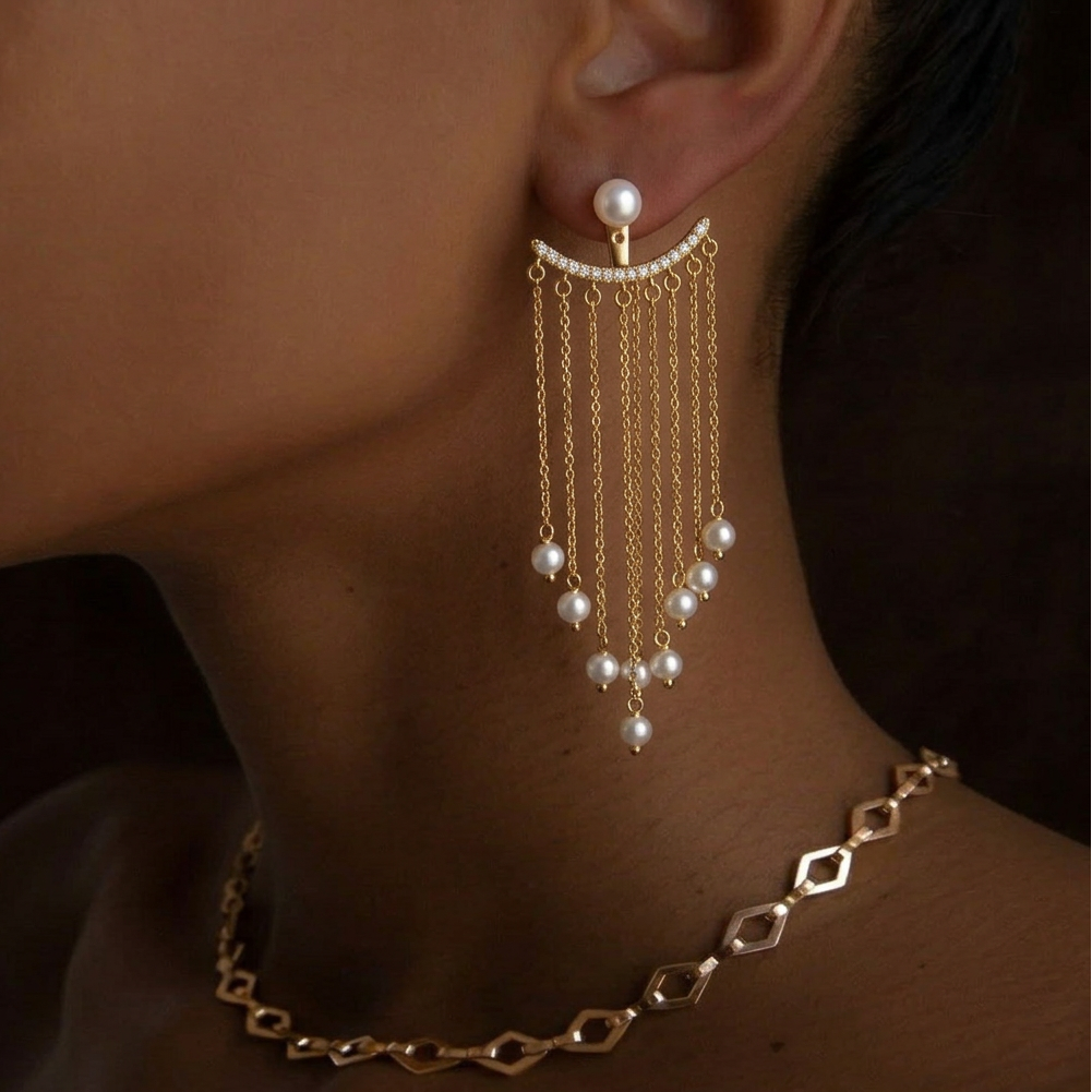 Pearl Dangling Earrings