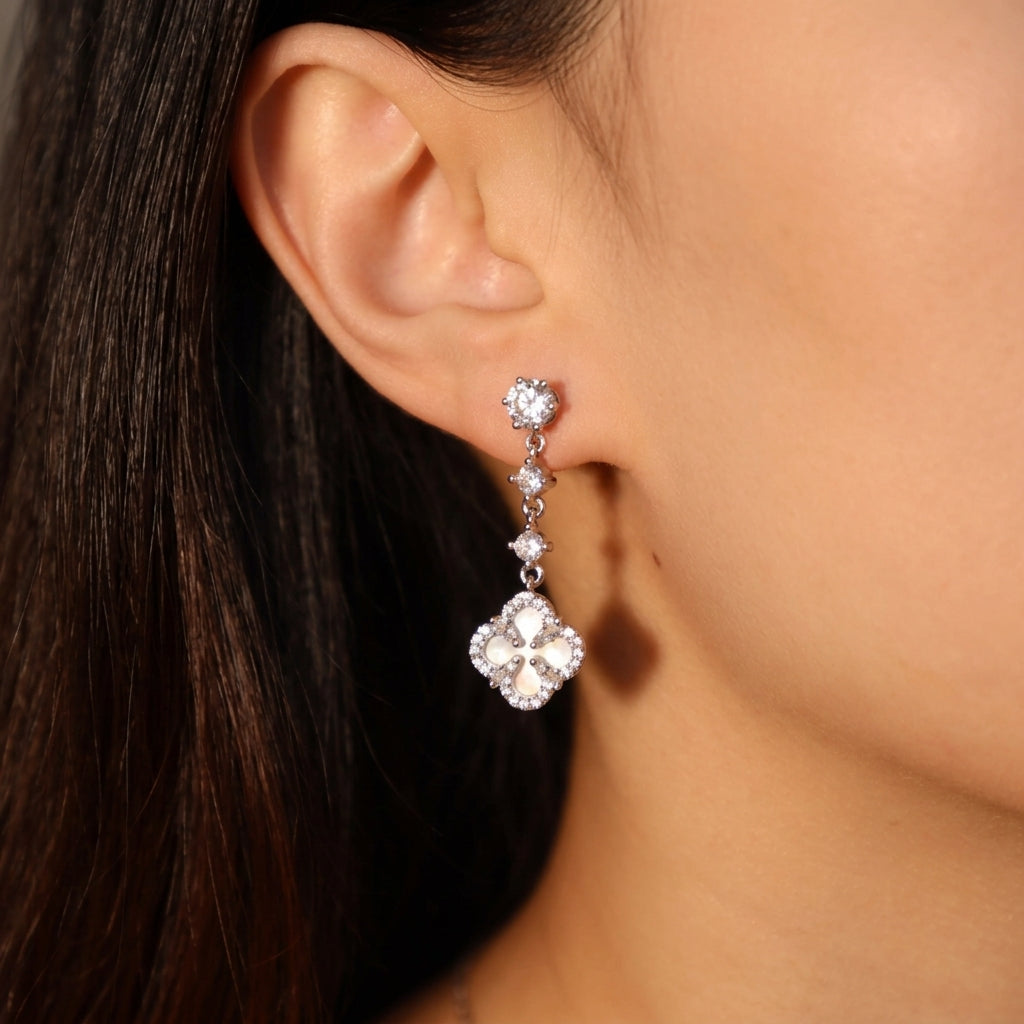 Celia Diamanté Pearls Earrings