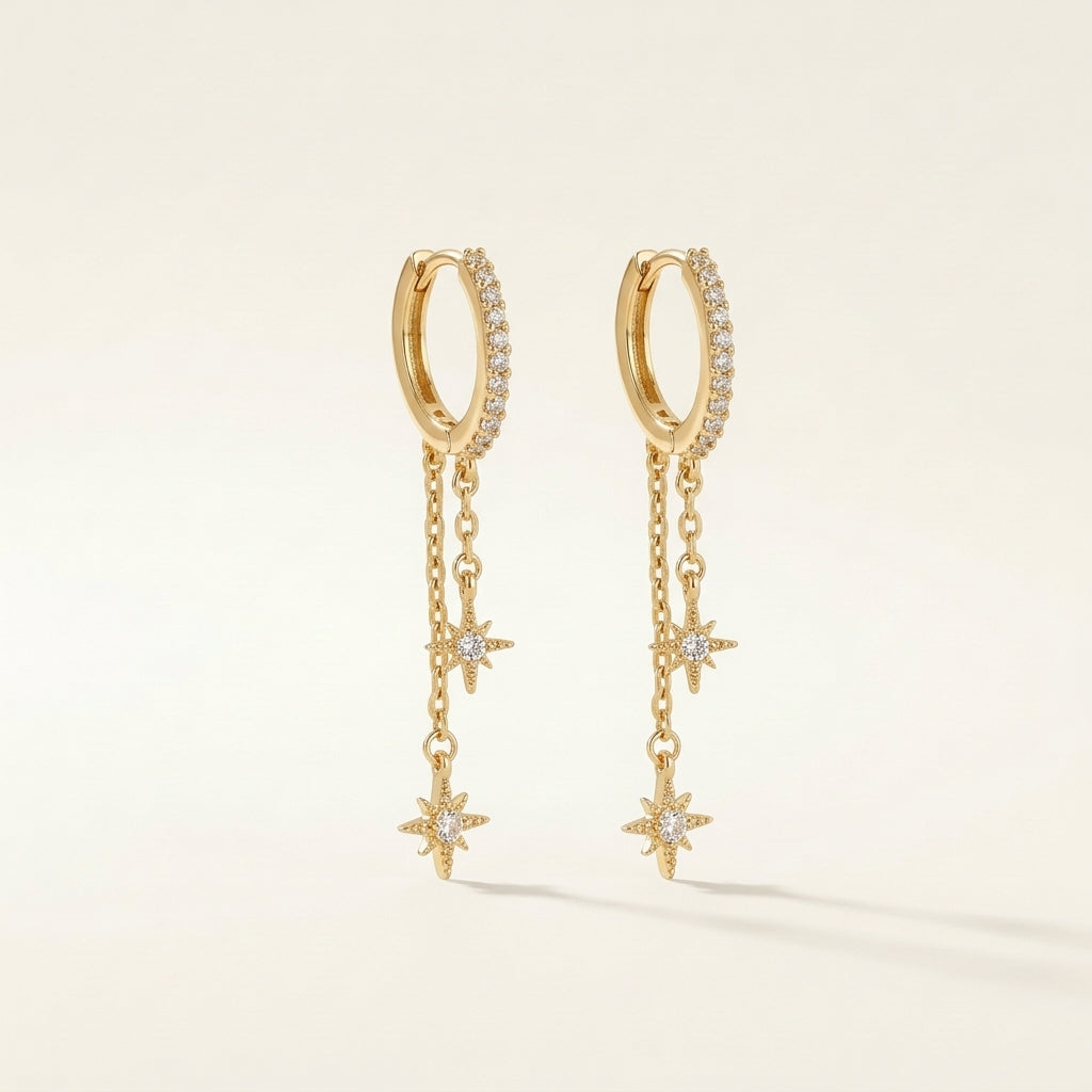 Layered Stars Earrings (in gold & silver)
