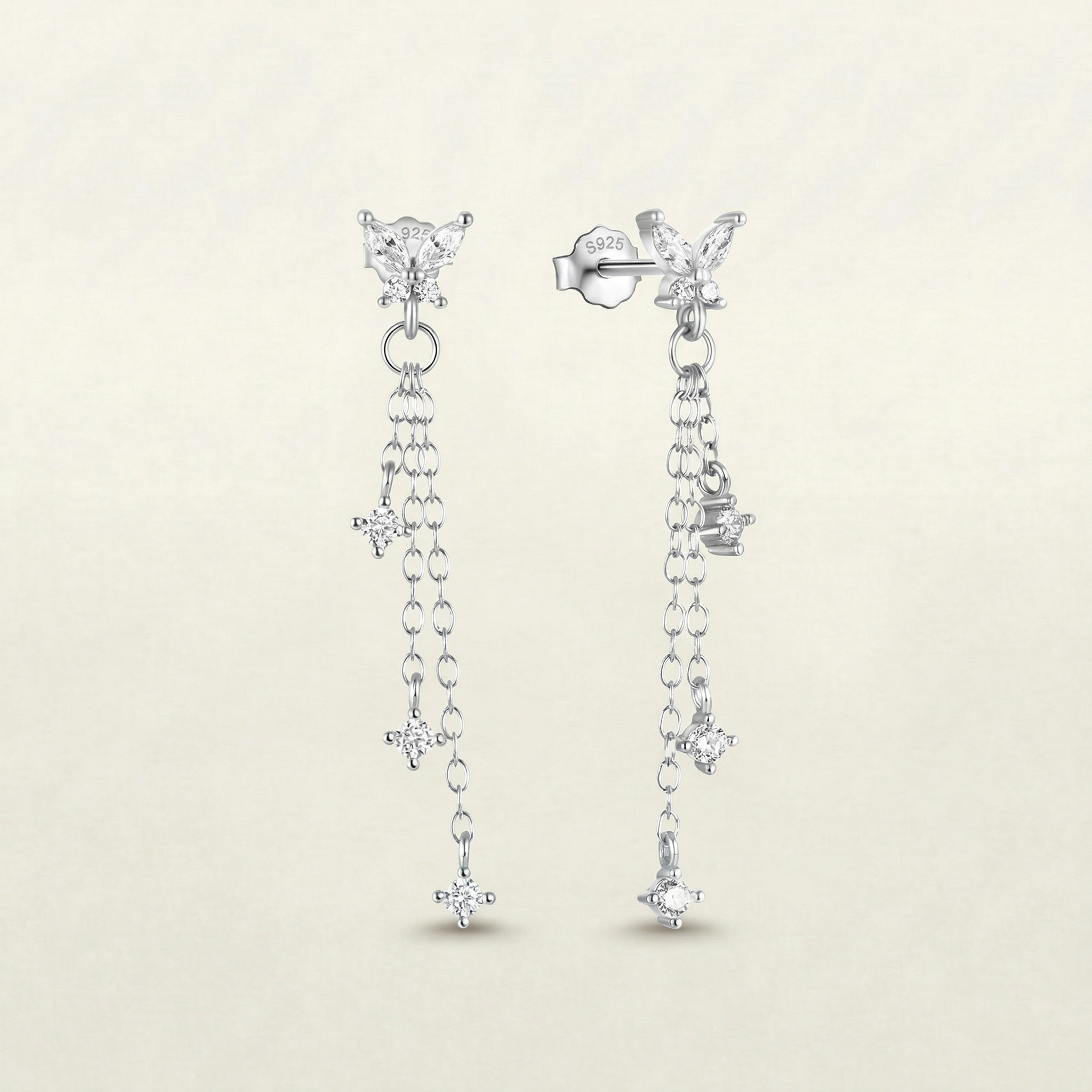 Butterfly Chain Studs