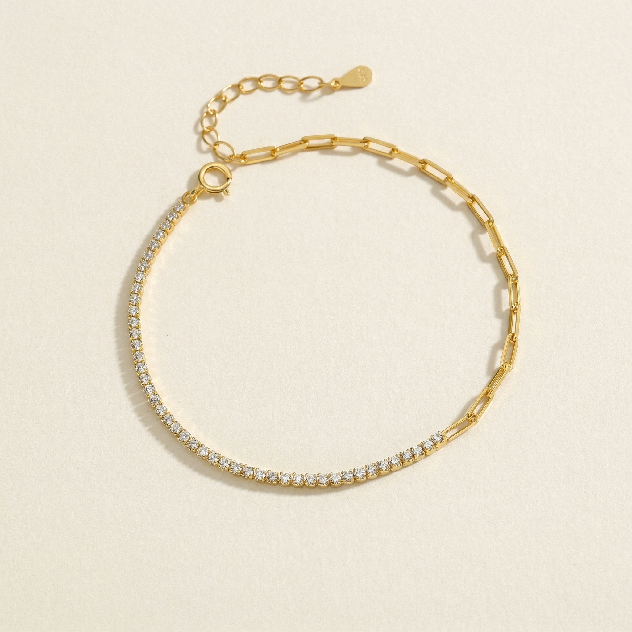 Tennis Diamond Link Bracelet