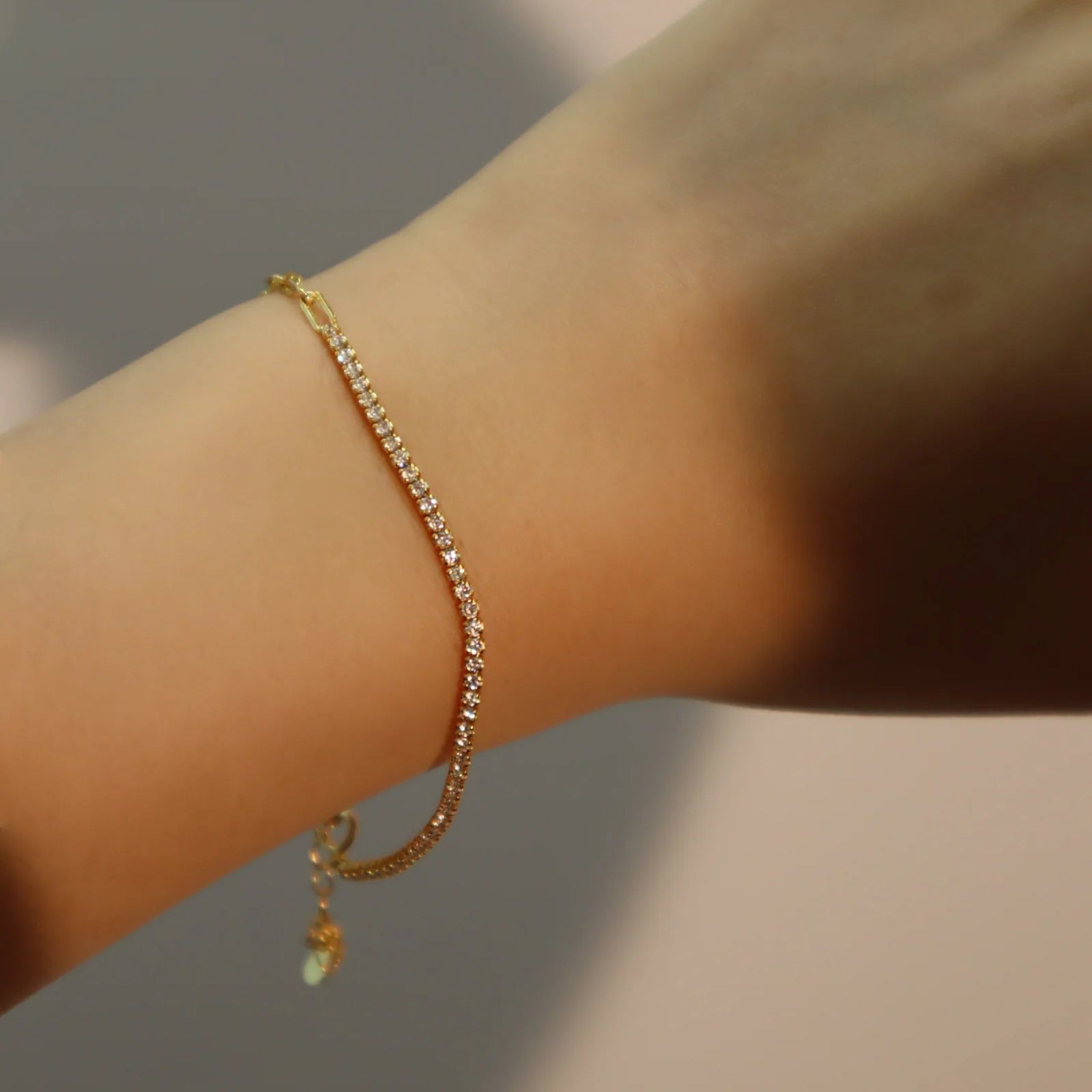 Tennis Diamond Link Bracelet